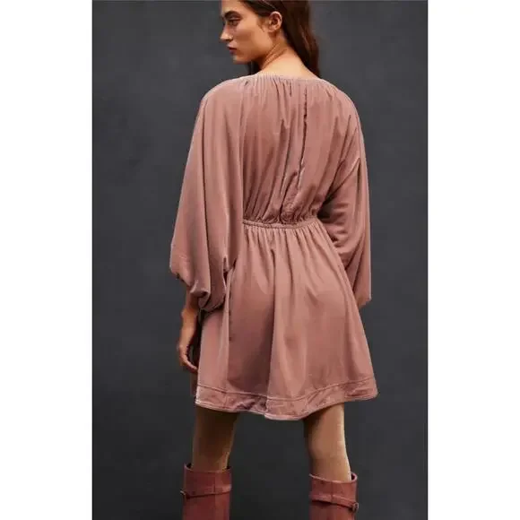 #69 - FREE PEOPLE Portia Velvet Mini Dress - Picture 4 of 5